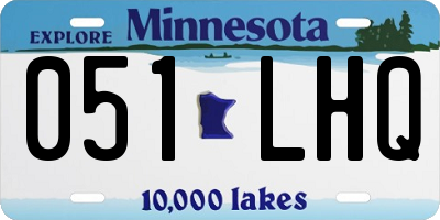 MN license plate 051LHQ