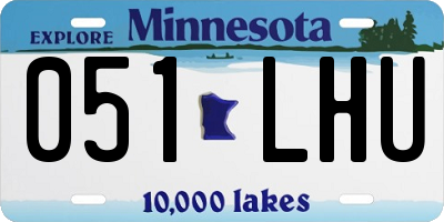MN license plate 051LHU