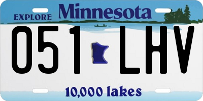 MN license plate 051LHV