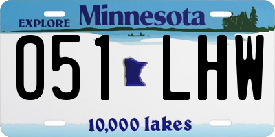 MN license plate 051LHW