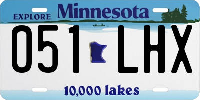 MN license plate 051LHX