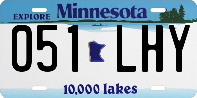 MN license plate 051LHY