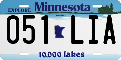 MN license plate 051LIA