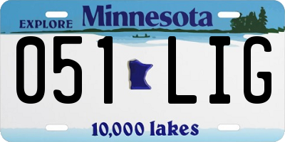 MN license plate 051LIG