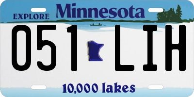 MN license plate 051LIH