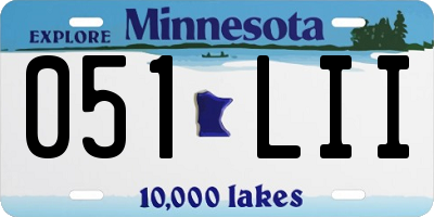 MN license plate 051LII