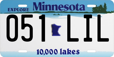 MN license plate 051LIL