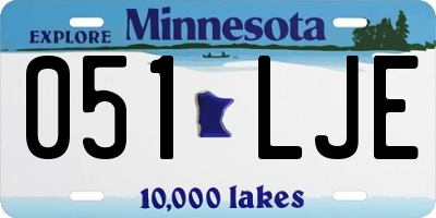 MN license plate 051LJE