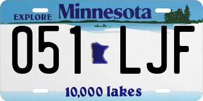 MN license plate 051LJF