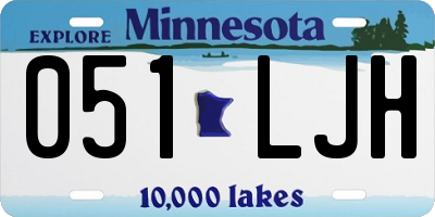 MN license plate 051LJH