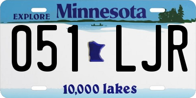 MN license plate 051LJR