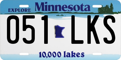 MN license plate 051LKS