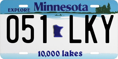 MN license plate 051LKY
