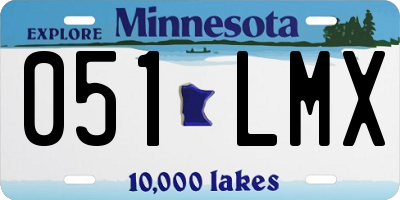 MN license plate 051LMX