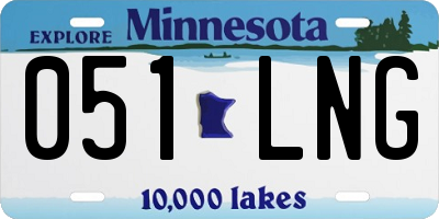 MN license plate 051LNG