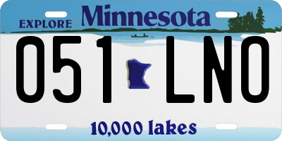 MN license plate 051LNO