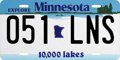 MN license plate 051LNS