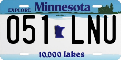 MN license plate 051LNU