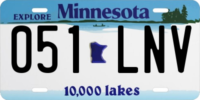 MN license plate 051LNV