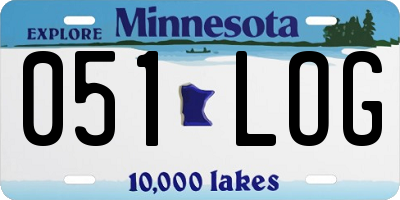 MN license plate 051LOG