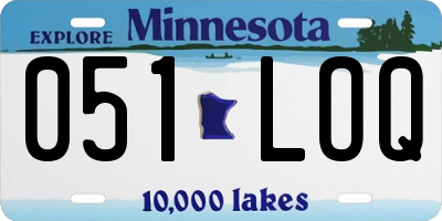MN license plate 051LOQ