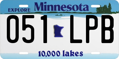 MN license plate 051LPB