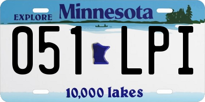 MN license plate 051LPI