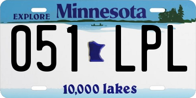 MN license plate 051LPL