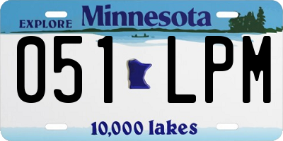 MN license plate 051LPM