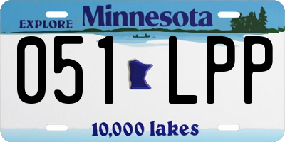 MN license plate 051LPP