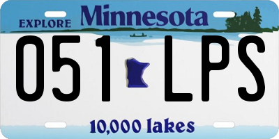 MN license plate 051LPS