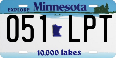 MN license plate 051LPT