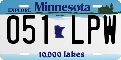 MN license plate 051LPW