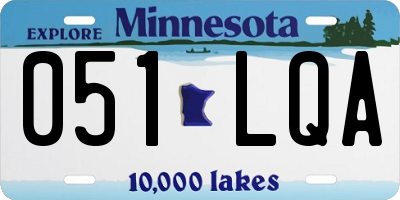 MN license plate 051LQA