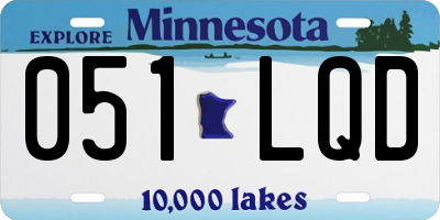 MN license plate 051LQD