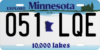 MN license plate 051LQE