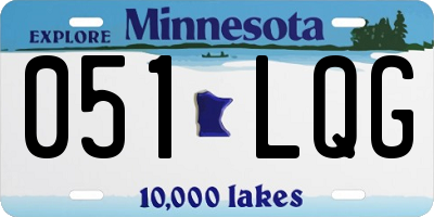 MN license plate 051LQG