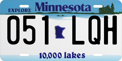 MN license plate 051LQH