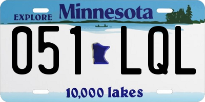 MN license plate 051LQL