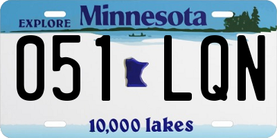 MN license plate 051LQN