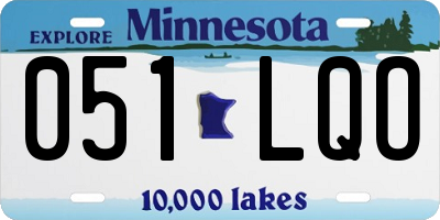 MN license plate 051LQO