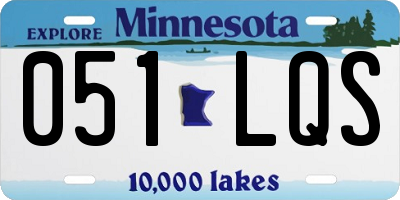 MN license plate 051LQS