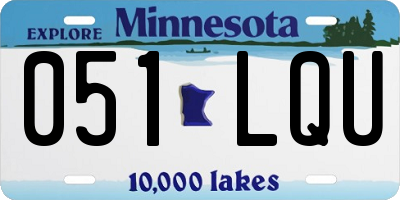 MN license plate 051LQU