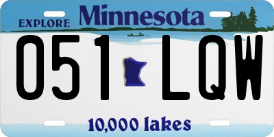MN license plate 051LQW