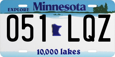 MN license plate 051LQZ
