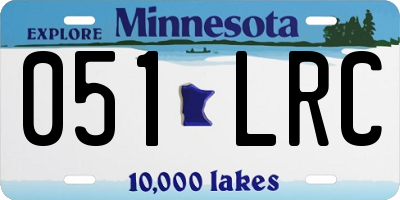 MN license plate 051LRC