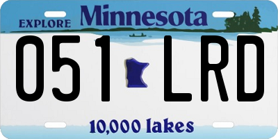 MN license plate 051LRD