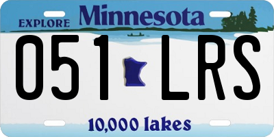 MN license plate 051LRS