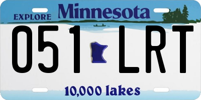 MN license plate 051LRT