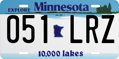 MN license plate 051LRZ